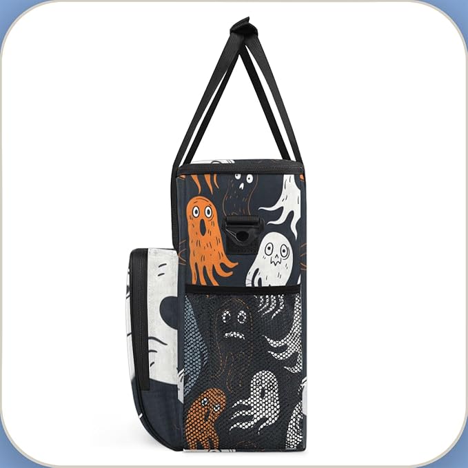 Graffiti Spooky Ghosts Coffee Maker Carrying Bag Travel Storage Bag Compatible with K-Mini or K-Mini Plus Single Serve Coffee Brewer Carrying Case with Multiple Pockets &amp Shoulder Strap
