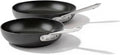 All-Clad HA1 Hard Anodized Non Stick Fry Pan Set 2 Piece 8 10 Inch Induction Oven Broiler Safe 500F Pots and Pans Set Kitchen Frying Pans Skillets Premium Cookware Home Dishwasher Safe Black