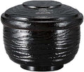 Ohitsu Rice Dish Made in Japan Black Uchi Vermilion