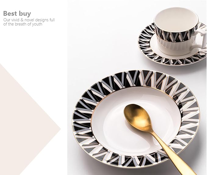 24-piece dinnerware sets dishes set for 6 porcelain dinnerware set bone china dinnerware set wedding family gathering hotel banquet Gift for mom