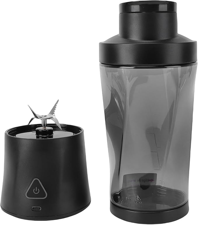 Portable Blender USB Rechargeable 22000 RPM High Speed Ice Crushing Electric Juicer Cup for Smoothies Cordless Personal Blender with Travel Lid Portable Electric for