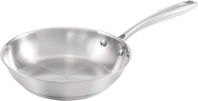Guy Fieri's Flavortown 8 Stainless Steel Fry Pan - Premium Three-Layer Skillet Oven-Safe up to 500F