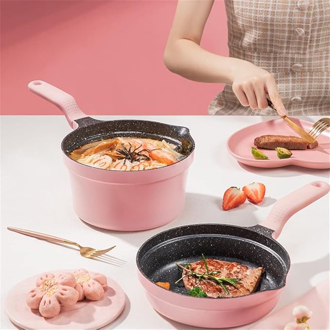 Cookware Nonstick Cookware Set Pan Pan Pan With Lid Set For All Induction Cooktops 18cm