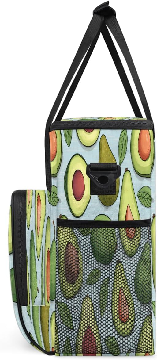 Avocado Fruit Coffee Maker Carring Bag Travel Carrying Storage Tote Bag Compatible with Keurig K-Mini or K-Mini Plus Portable Single Serve Coffee Brewer Case with Pockets for K-cup Pods