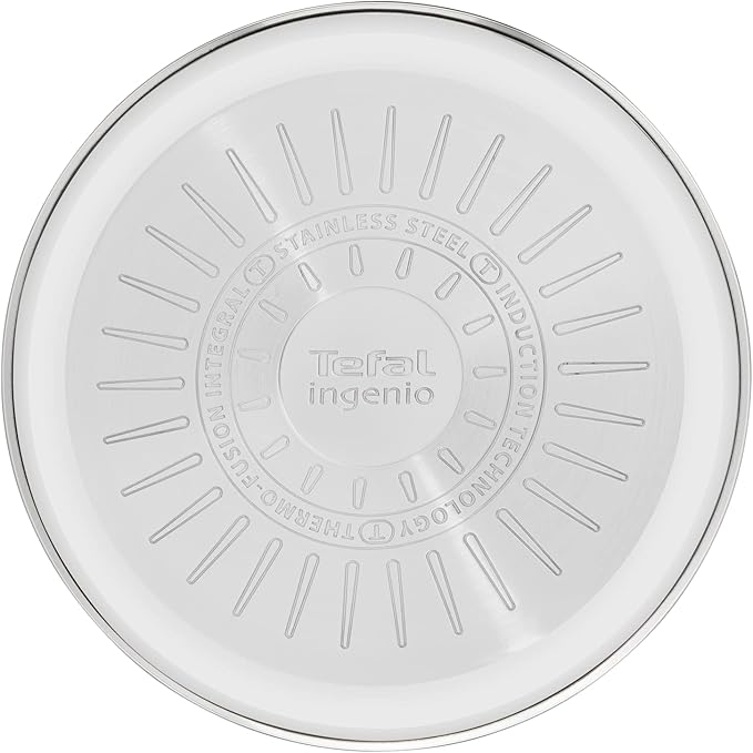TEFAL Ingenio Set of 3 Saucepans 16/20 cm + Removable Handle Stackable Stainless Steel Induction Versatility Space Saving Preference L9739302 Silver