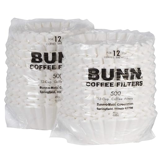 BUNN VP17-1SS Pourover Coffee Brewer with 1 Warmer Stainless Steel 12-Cup Commercial Coffee Filters 1000 Count