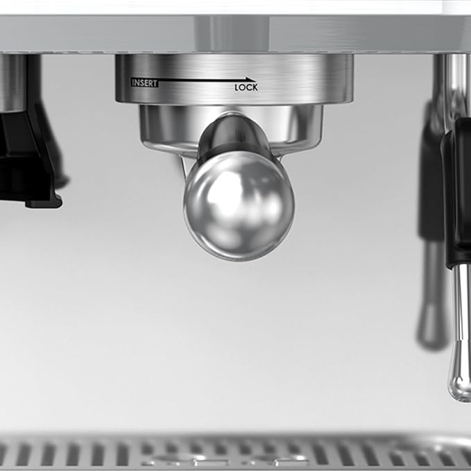 Coffee Maker with Bean Grinder Stainless Steel Body &amp Silver-Plated Basket Drip Coffee Machine for Home &amp Office US Standard