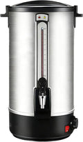 Commercial Grade Coffee Maker Hot Water Urn - Percolator with Double-Wall Stainless Steel Quick Brew Stays Hot for Tea &amp Beverage at Events &amp Catering 30L