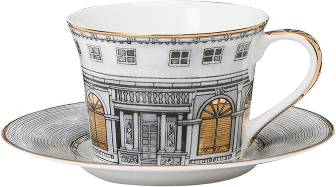 European Style Dinnerware Set Service for 6 Bone China Dinnerware Sets Unbreakable Porcelain Dinner Sets Coffee Cup and Saucer Tableware Set Steak Dinner Plates Dish Set fort