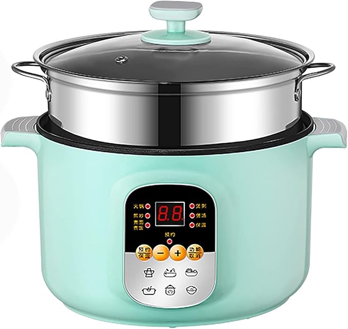 Rice Cooker Household Multifunctional All-in-one Rice Cooker/Frying Pan/Wok/Soup Pot Non-Stick Inner Pot for 1-4 People (B 1.6L) (A 2.6L+Steamer)