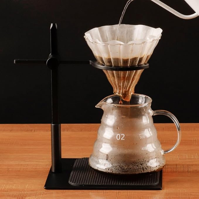 Pour Over Coffee StandPour Over Coffee Maker SetAluminum Alloy Pour Over Coffee Station Dripper Stand Adjustable Antislip Coffee Dripper Stand