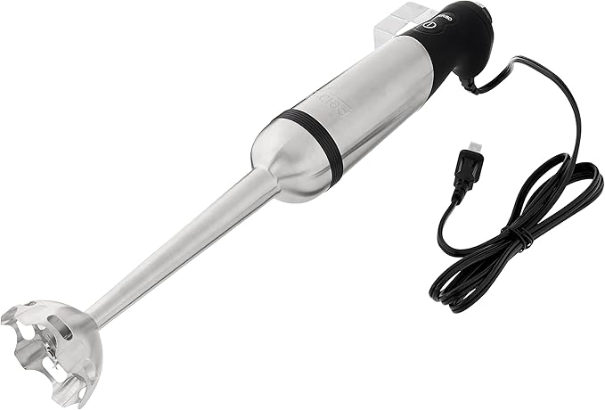 All-Clad Electrics Stainless Steel Immersion Blender 2 Piece Turbo Function 600 Watts Detachable Variable Speed Control Hand Blander 9-1/4-inch