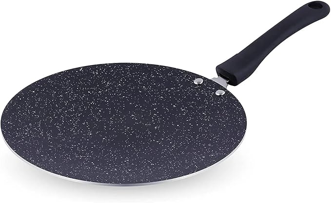 Priya Heavy Non-Stick Aluminium Concave Roti Tawa Diameter-28 Cm Thickness 4.0Mm (Large Black)