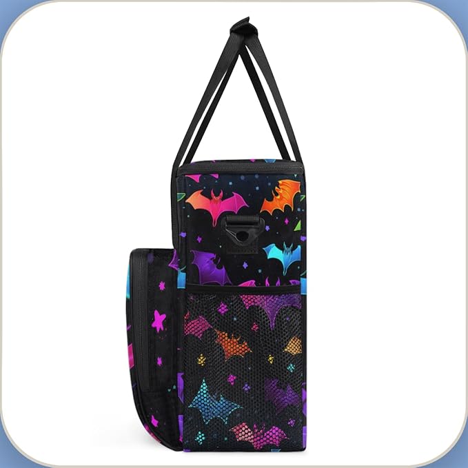 Gothic Bat Coffee Maker Carrying Bag Mystical Bat Travel Storage Bag Compatible with K-Mini or K-Mini Plus Single Serve Coffee Brewer Carrying Case with Multiple Pockets &amp Shoulder Strap