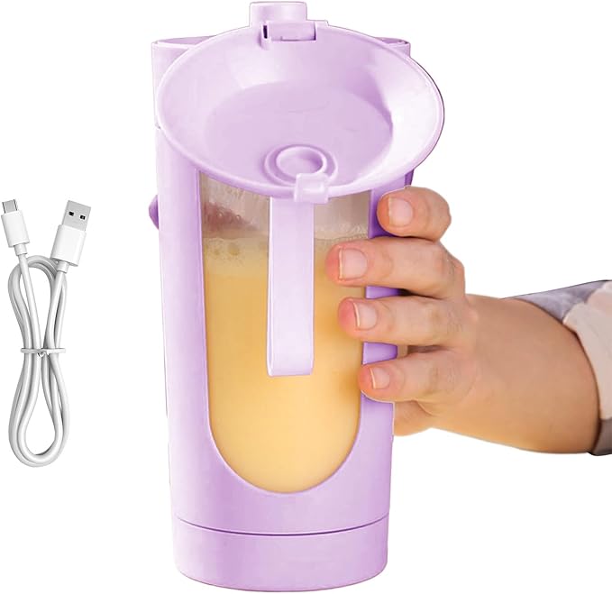 Maker - 700ml Cordless USB Rechargeable Fruit Mixer | Personal Juicer for Shakes for Women Men Teens Adults Kitchen Gym Travel Dormitory Apartment Hotel School Portable Travel
