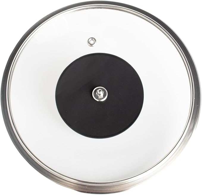 LIVWELL DiamondClad 8-Inch Tempered Glass Lid for the Hybrid Cookware Set - Home and Kitchen Gift - For Hybrid Stainless Steel Sauté Pan Wok Skillet and Frying Pan Lid - Dishwasher Safe PFOA-Free