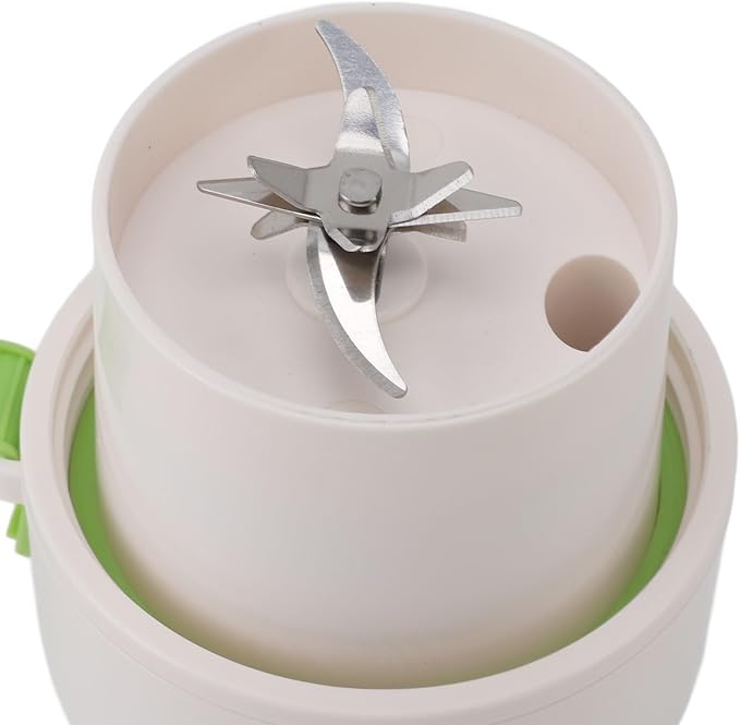 Focket Portable Blender 12 Steel Blades Rechargeable Electric Mini Blender with USB Cable for Home Sports Outdoors Travel (Green)