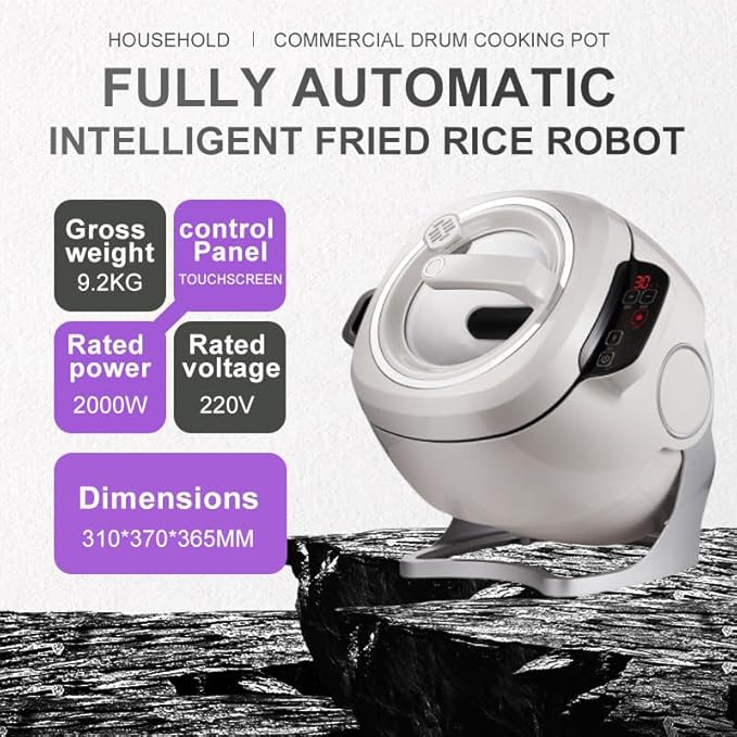 Cooking Robot 2000w 6l Auto Cooking Wok Fried Rice Machine for Cooking Stewing Rice Cooker Multifunctional Choose with Smart Touch