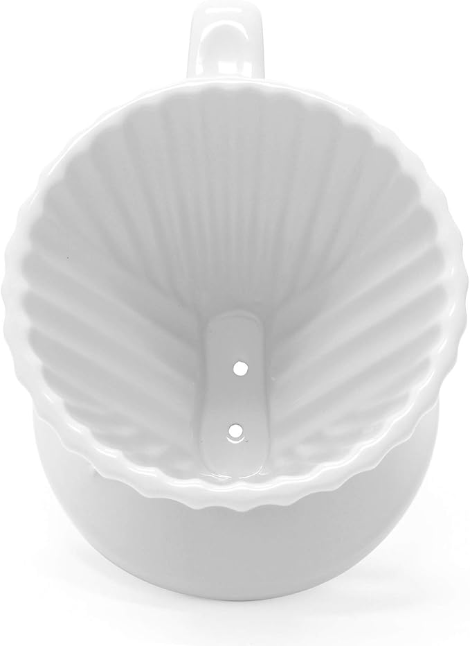 Chantal Lotus ceramic pour over coffee dripper 8 ounces White