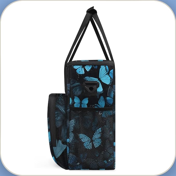 Watercolor Butterfly Coffee Maker Carrying Bag Graffiti Butterfly Travel Storage Bag Compatible with K-Mini or K-Mini Plus Single Serve Coffee Brewer Carrying Case with Pockets &amp Shoulder Strap