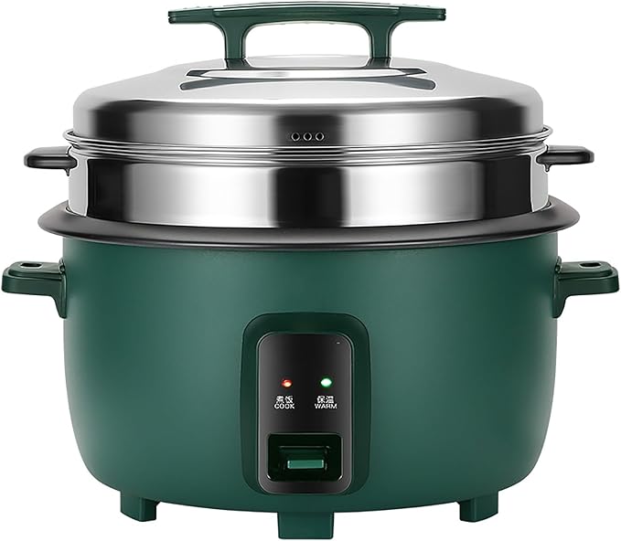 Commercial Large Rice Cooker &amp Food WarmerHigh-Capacity Electiric Rice Warmer for 8-65 Peoplewith Non Stick Pot &amp Stainless Steel Steamer Rice Cooker8L8L
