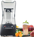 Blender Smoothie Maker - Commercial Stand Mixer with Sound Enclosure 2L Capacity 17000rpm Blade Ice Crusher and Cover - Silent Broken Wall Cooking Machine for Smoothie Fruits