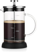 Bincoo French Press Coffee Maker 600ML - Single Layer Borolicate Glass Travel Coffee PressTea and Frothed Milk Press Easy to Use