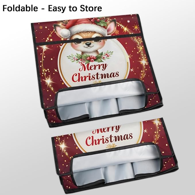cfpolar Kitchen Aid Mixer Cover Compatible with 6-8 Quarts Christmas Elk Holly Stand Mixer Cover Kitchen Aid Mixers Accessories Appliance Organizer Bag Dust Covers with Zipper Pocket