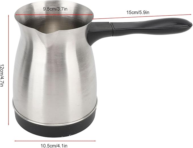 Sanpyl Electric Turkish Coffee Maker 600ml Even Heating Tea Maker Kettle 600W Dual Protection Electric Pot with Anti Scald Handle for Home Travel Sanpylpgexi51uhw