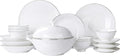 Fine Bone China Dinnerware SetPorcelain&ampCeramic Dinnerware SetsBone Stoneware &amp Ceramic Cookware Tableware Set Includes Dinner Plates|Spoons|Pasta Bowls|Soup Pot|Chopsticks (28PCS * 6-Person