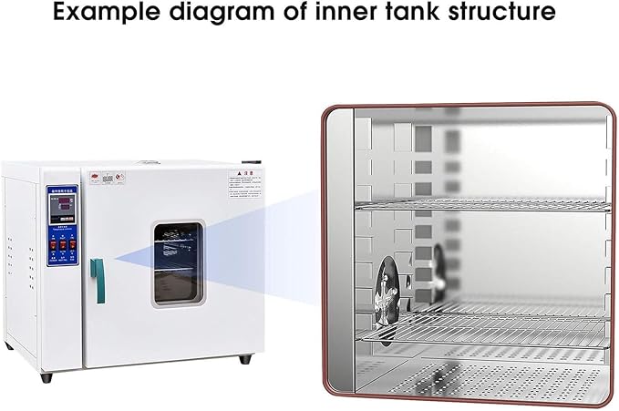 Electric Heating Constant Temperature Blast Drying Oven Laboratory Test High Temperature Small Oven Oven Industrial Dryer 300 Degree CThermostat Control and Led Display16L