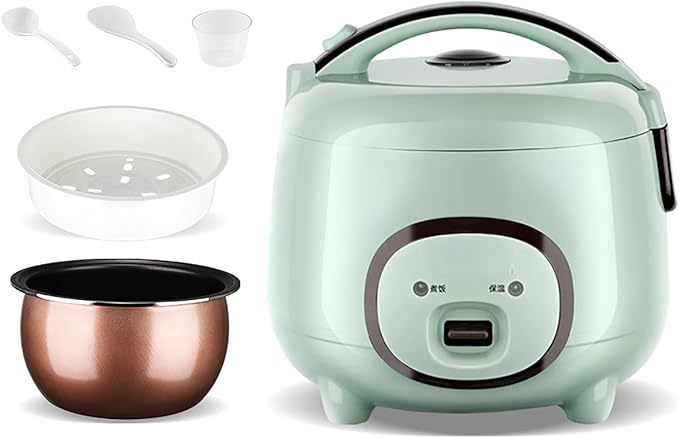 Rice Cooker (2-5L) Home Dormitory Rice Cooker Non-stick Inner Pot for Make Rice &amp Steam Food &amp Vegetables 220-240V US/EU Power(2l)