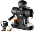 20 Bar Espresso Machine with Grinder &amp Steam Wand - Semi Automatic Coffee Maker NTC Intelligent Temp Control 58mm Stainless Steel Portafilter One-Touch Panel for Home Barista (Removable Water T