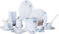 Ceramic Dinnerware Set Retro Style Beautiful Blue and White Porcelain Combination Set for Household Dinner Wedding Hotel Christmas