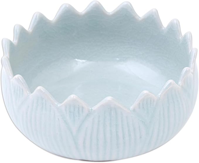 NOVICA Green Ceramic Leaf And Tree Bowls Dinnerware Set From Thailand 'Peace Lotus'