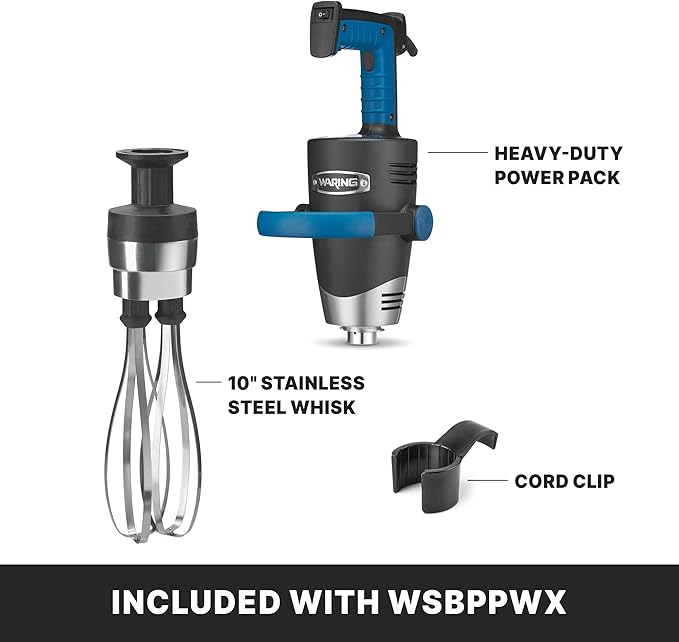 Waring EVOX 10 Whisk Immersion Blender 1 HP Variable Speed 50lb of Mashed Potatos WSBPPWX