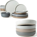 Famiware Milkyway Plates and Bowls Set For 4 16-Piece Dinnerware Sets Multi-color
