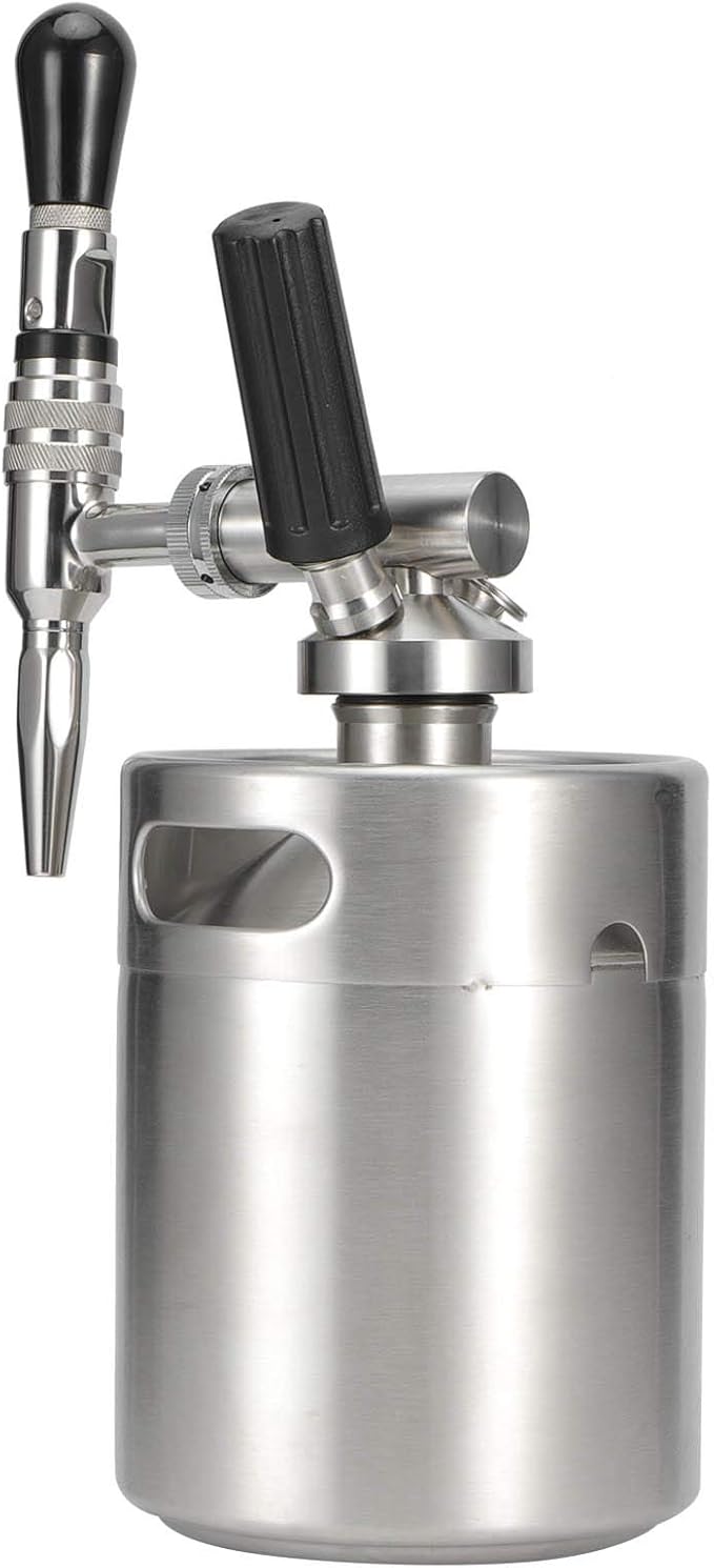 aqxreight Cold Brew Coffee Maker Stainless Steel Keg Nitrogen Coffee Machine Dispenser System at Home (2L)