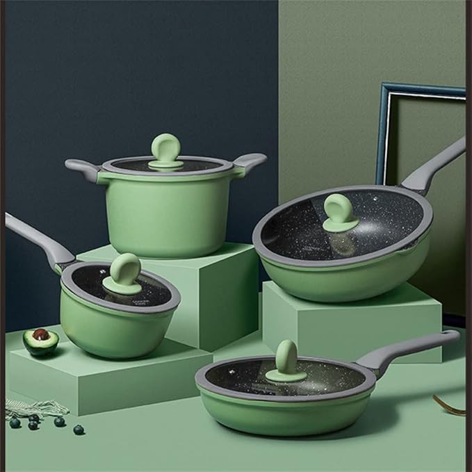 Kitchen Non-Stick Pot Set Camping Multi-Function Rice Cooker Milk Pot Cookware Set with Lid Cooker Pot Kitchen Utensils