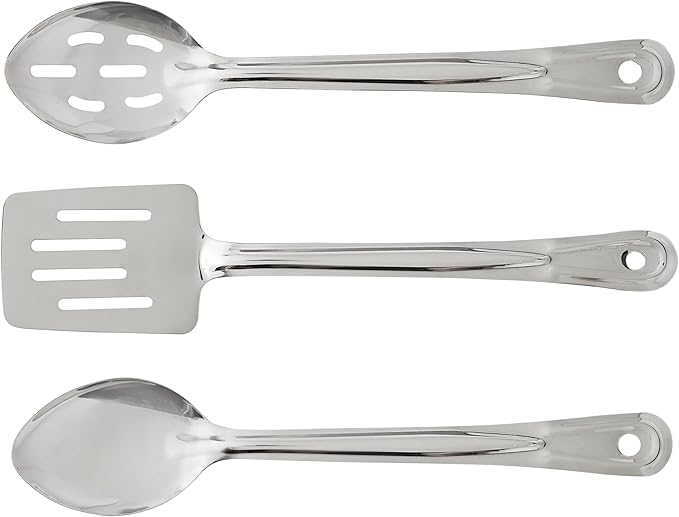 10-Piece Stainless Steel Pots and Pans Set Triple-Clad Bottom Induction Ready Non Stick Cookware Set with Kitchen Utensils