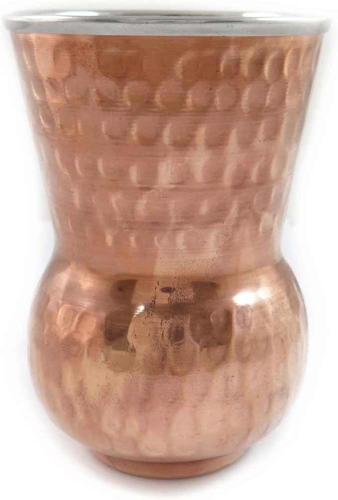 ibaexports Classic Indian Traditional 8 Piece Copper Tableware Dinner Set Collection Thali Bowls Utensils Health