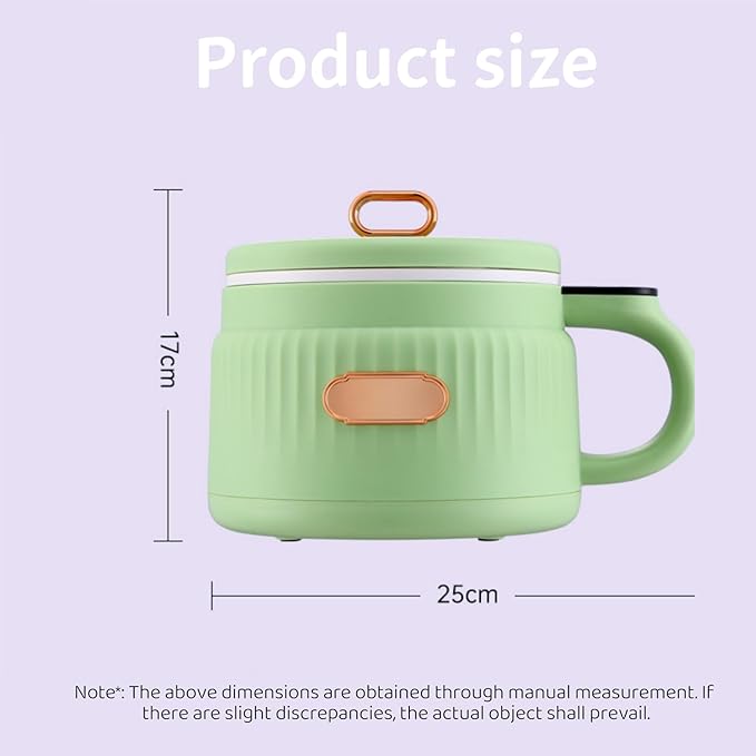 Mini Rice Cooker 1.6L Small Non-Stick Electric Pot for Rice Soup &amp Steaming with 12-Hour Keep Warm Ideal for 1-3 People (purple)