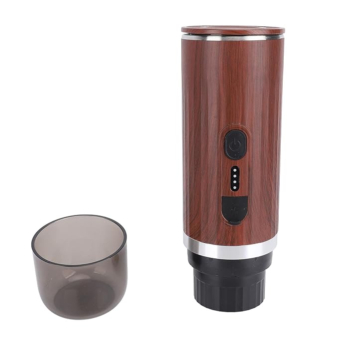 Portable Coffee Maker 20bar Extraction Self Heating 304 Stainless Steel 7500mAh Rechargeable Cordless Electric Travel Coffee Maker with Ground Coffee &amp NS Capsule for RV