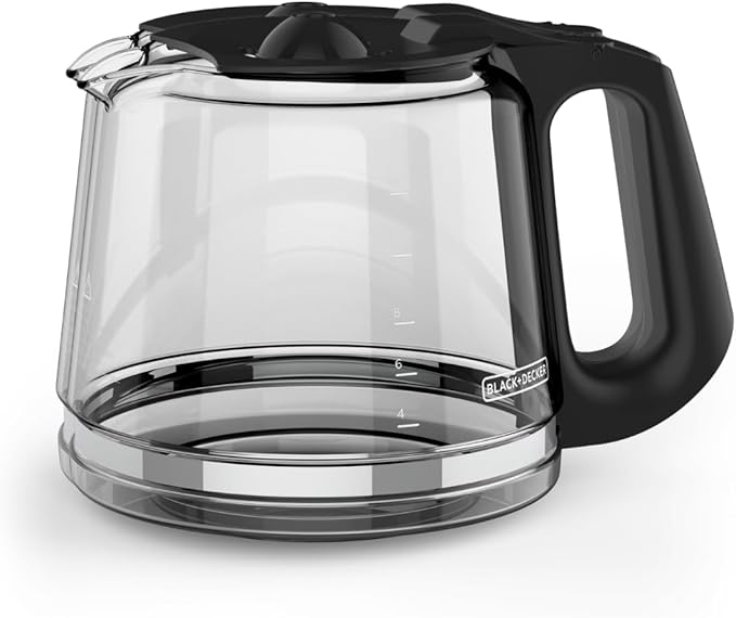 BLACK+DECKER CAFÉCRAFT 12-Cup Coffee Maker One-Switch Drip Coffeemaker with Vortex Showerhead Technology Sneak-A-Cup Keep Warm Function Stainless Steel