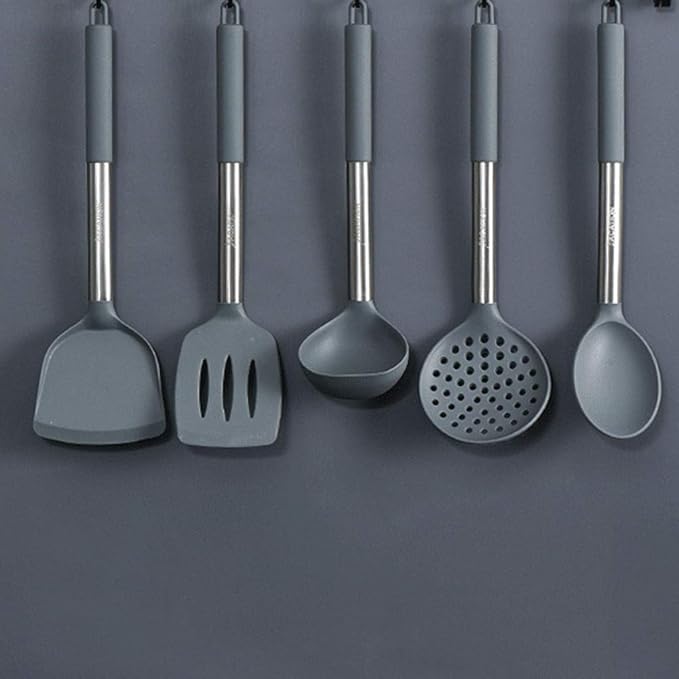 Hot Cookware 6 Piece Heat Resistant Scratch Resistant Silicone Cookware Set Silicone Shovel Spoon Set Combination