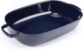 4.5 Quart Ceramic Baking DishServing Bakeware for CasseroleLasagnaGratinBroilingRoastingand Baking.Large Deep 14x10x3.11 inches PanSafe for Oven Microwave Refrigerator Disinfection Cabinet and