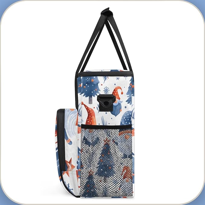 Mystical Tree Xmas Coffee Maker Carrying Bag Portable Travel Storage Tote Bag Compatible with K-Mini or K-Mini Plus Single Serve Coffee Brewer Carrying Case with Multiple Pockets &amp Shoulder Stra