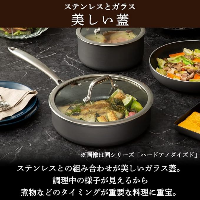 Iris Ohyama KITCHEN CHEF DG-SE10 Frying Pan 10-Piece Set 10-Piece Set 10-Piece Set 10-Piece Set 10-Piece Set 10-Piece Set IH Compatible Diamond Grade Silver
