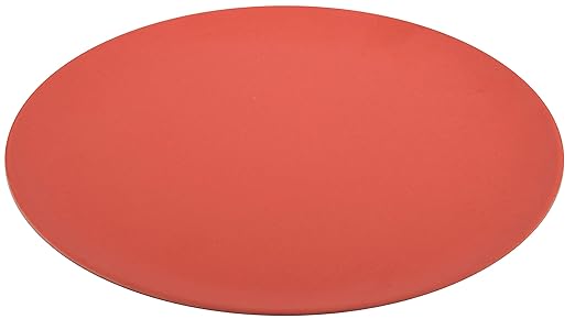 Melange 12-Piece Bamboo Dinnerware Set (Rounds Collection) | Shatter-Proof and Chip-Resistant Bamboo Plates and Bowls | Color: Red Orange | Dinner Plate Salad Plate &amp Soup Bowl (4 Each)