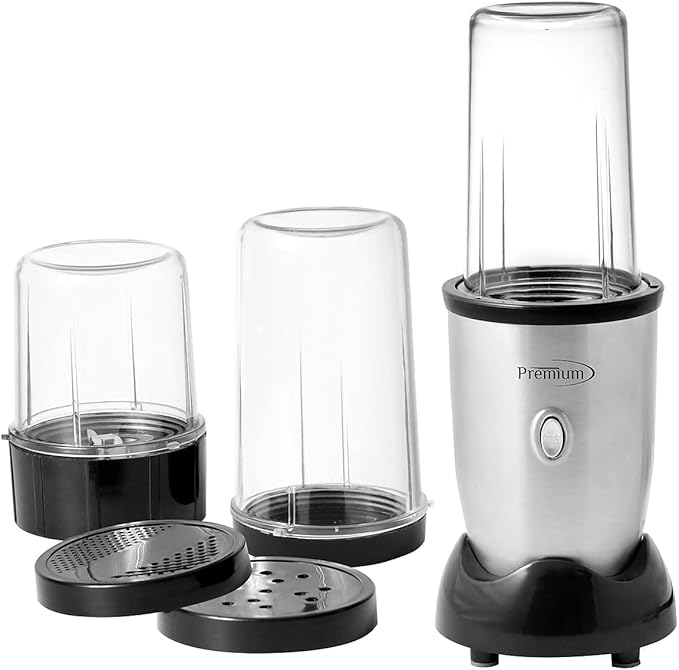 Premium Levella 8 oz. Capacity 9 Piece Personal Blender Silver (PB312)